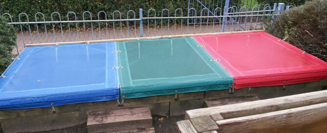Debris protection sandpit covers