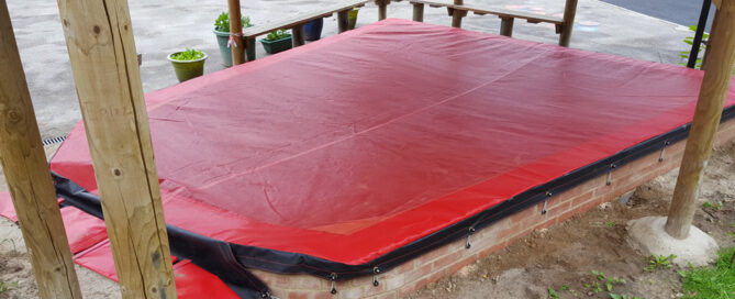 Large durable school sandpit cover