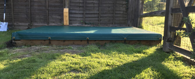 Bespoke garden sandpit cover