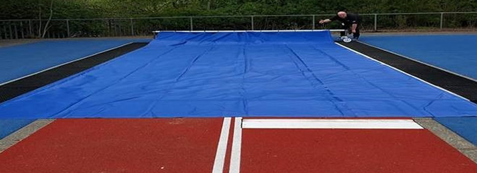 Tarpaulin long jump pit covers