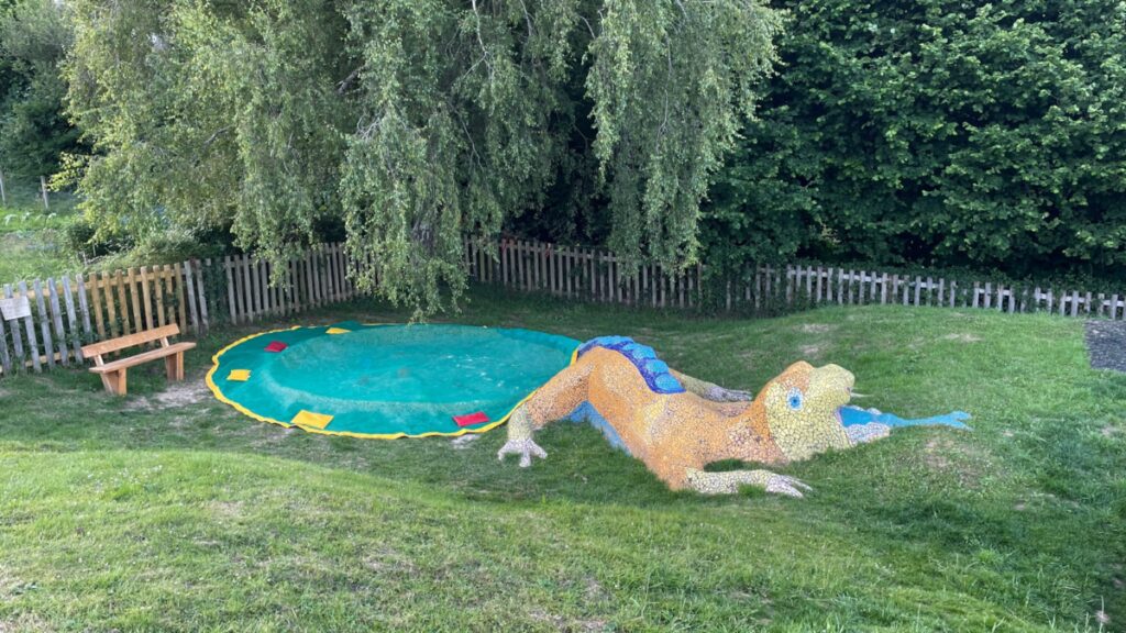 Bespoke sandpit covers with sandbags