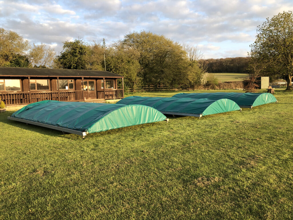 Durable outdoor PVC cricket covers