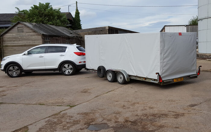 Large PVC boxed trailer covers