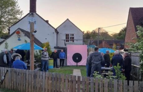 tarpaulin aunt sally backdrop