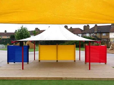 Custom made playground shade sails