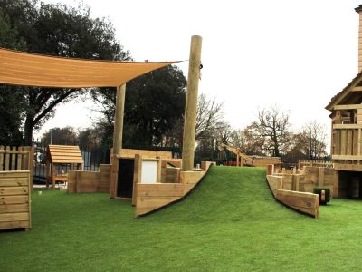 Shade sail on school playground